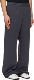 We11done Gray 'WE11DONE' Multi-Logo Sweatpants