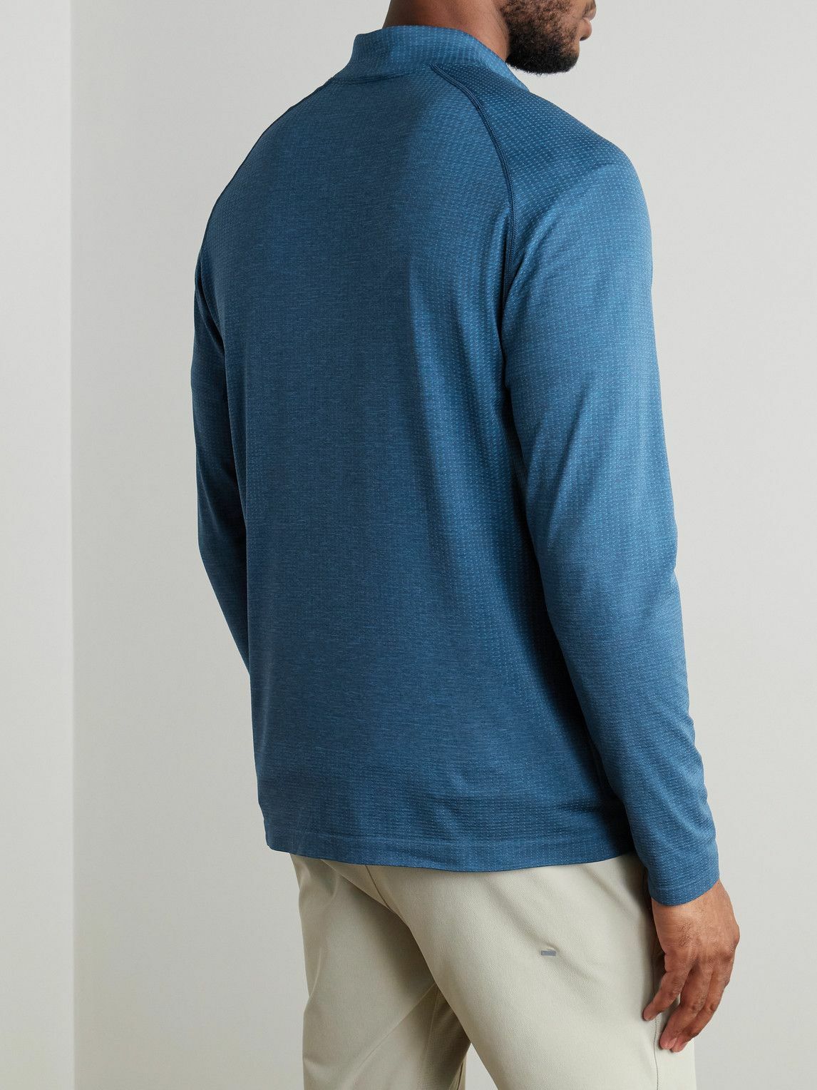 Lululemon - Metal Vent Tech Slim-Fit Stretch-Jersey Half-Zip Top - Blue