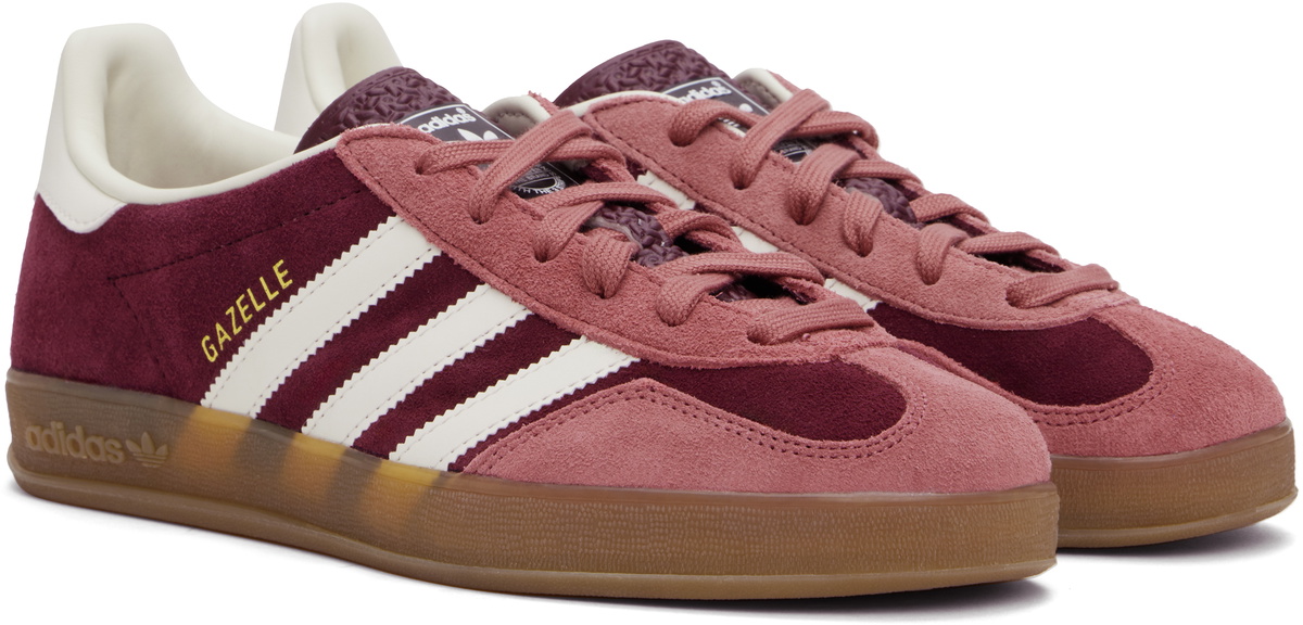 adidas Originals Burgundy & Pink Gazelle Indoor Sneakers
