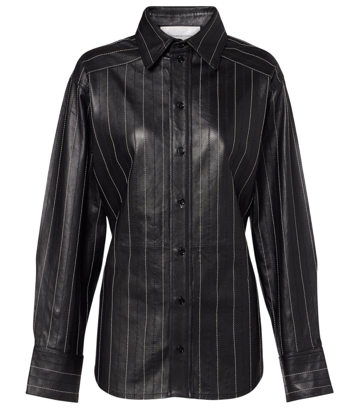 Photo: Victoria Beckham Belted leather jacket