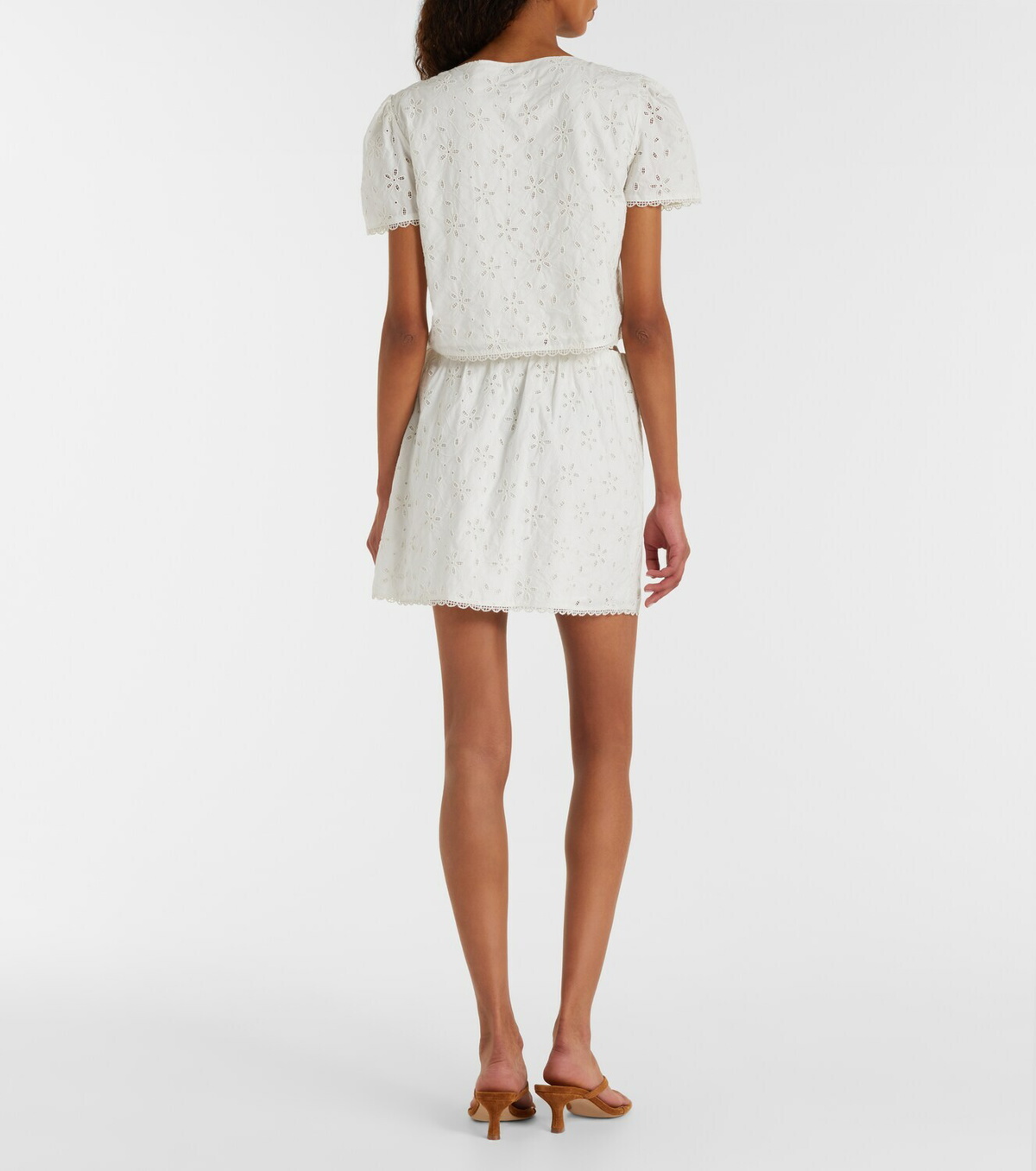 Posse Salma embroidered cotton miniskirt
