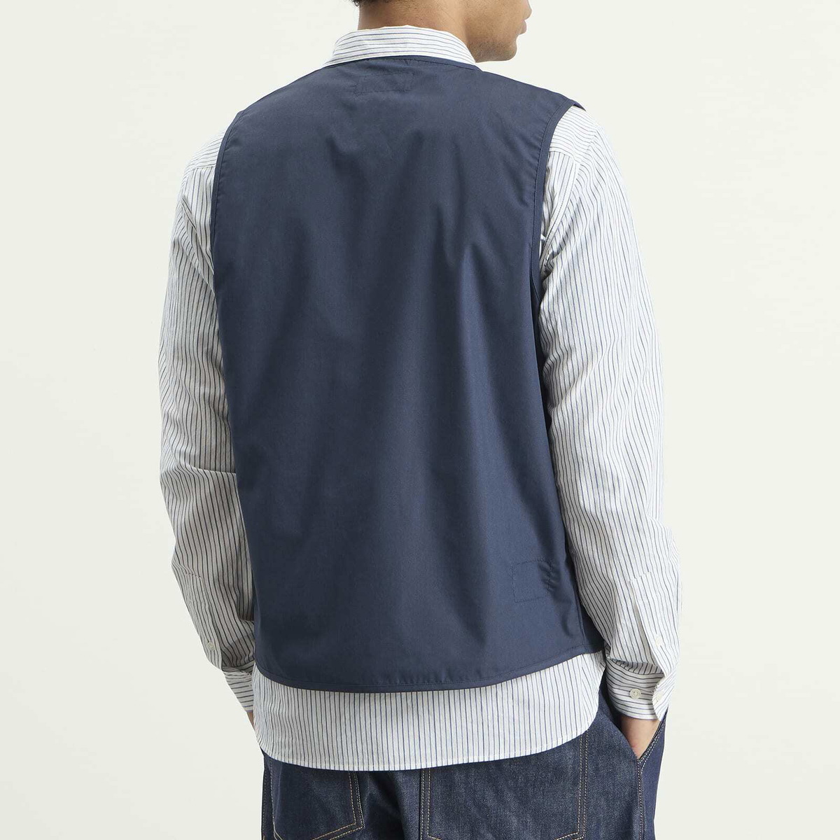 Universal Works Men's Recycled Poly Tech City Waistcoat in Navy