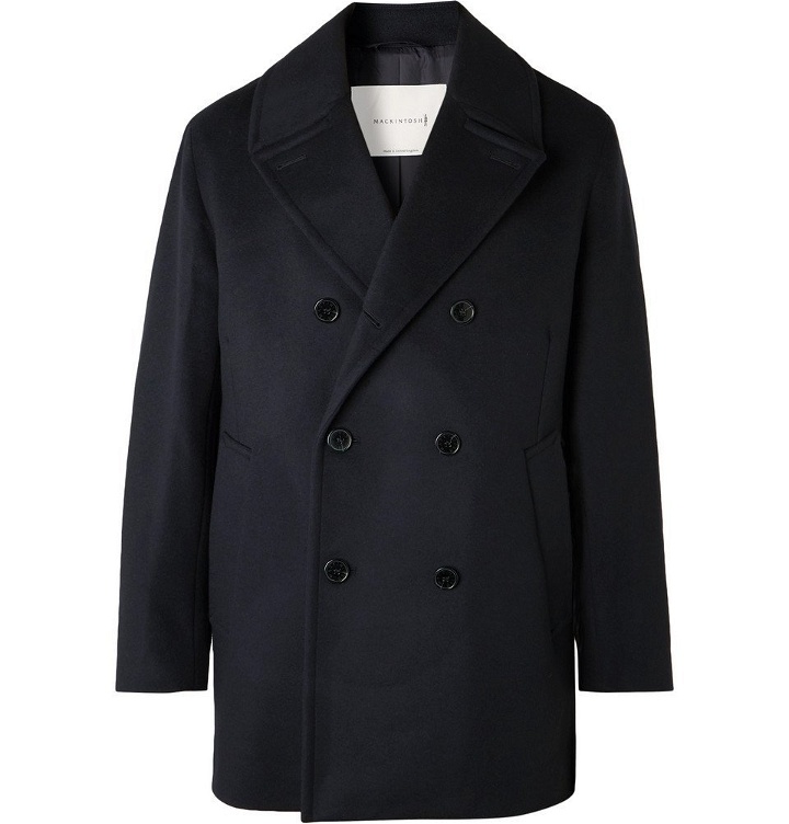 Photo: Mackintosh - Double-Breasted Wool and Cashmere-Blend Peacoat - Midnight blue
