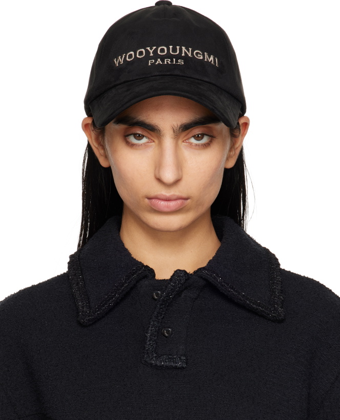 Photo: WOOYOUNGMI Black Embroidered Cap