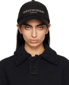 WOOYOUNGMI Black Embroidered Cap