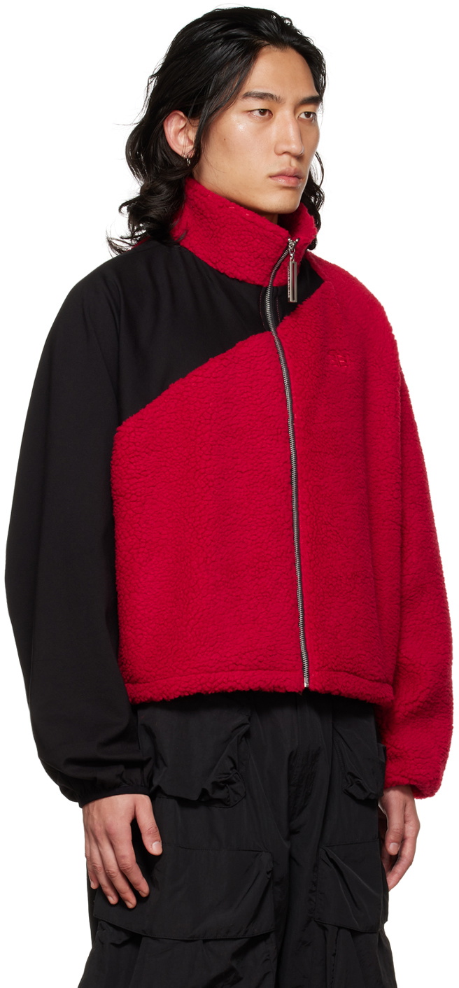SPENCER BADU Red Asymmetric Jacket Spencer Badu