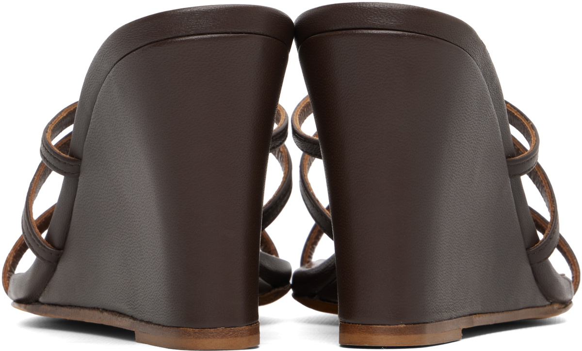 Maryam Nassir Zadeh Brown Opera Wedge Heeled Sandals