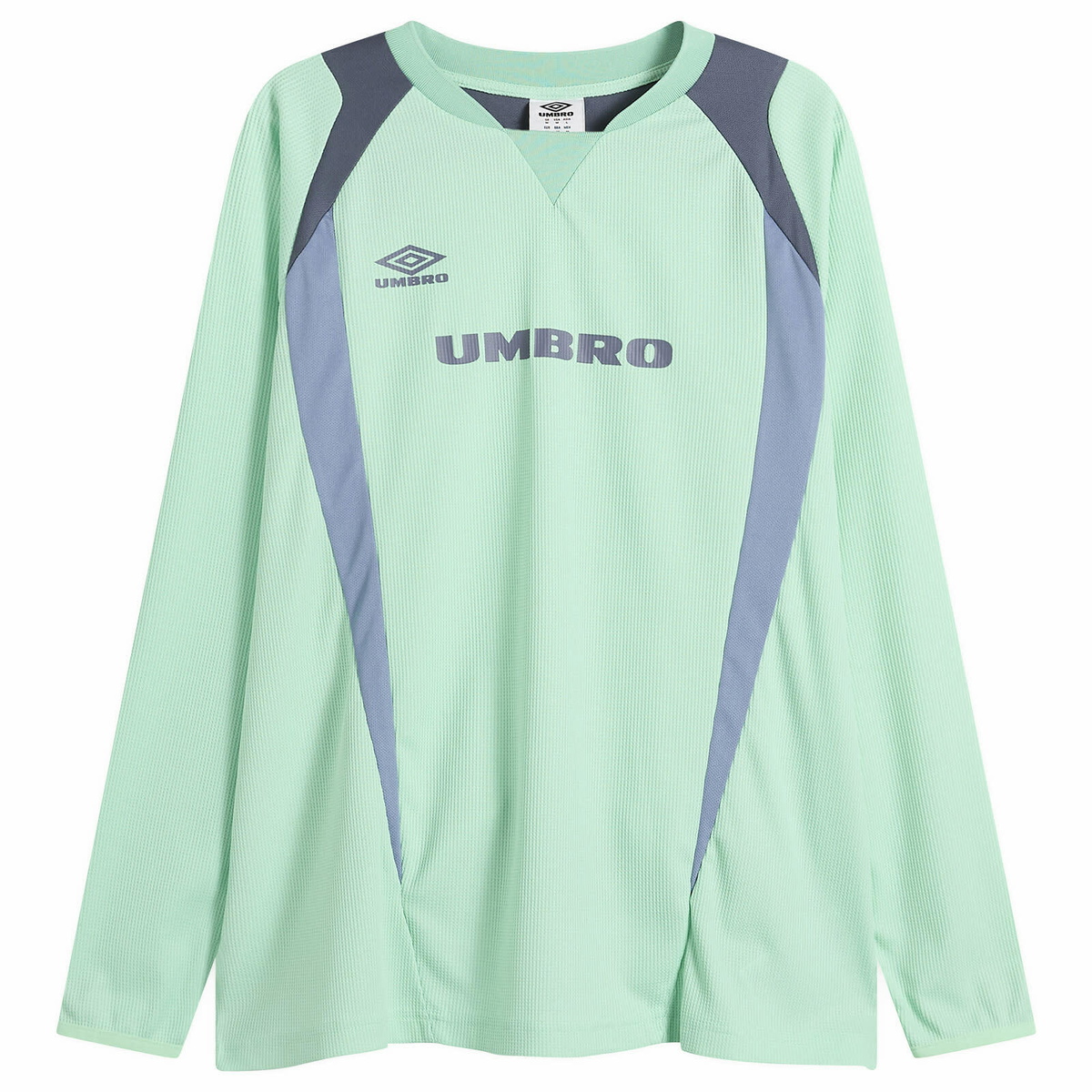Umbro Men's Panelled Long Sleeve Jersey in Ocean Wave/Grisaille/Infinity