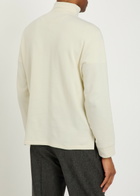 Polo Ralph Lauren Logo-embroidered Half-zip Cotton Jumper Cream