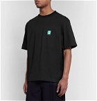 Balenciaga - Oversized Logo-Print Cotton-Jersey T-Shirt - Black