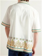 Casablanca - Convertible-Collar Broderie Anglaise Cotton Shirt - White