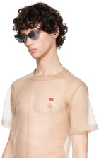 Eckhaus Latta SSENSE Exclusive Silver 'The Club' Sunglasses