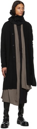 Julius Black Double-Faced Wool Cardigan