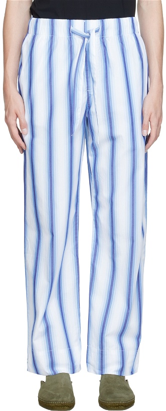 Photo: Tekla Blue & White Poplin Pyjama Pants