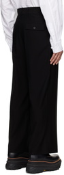 Feng Chen Wang Black Slashed Wide Trousers