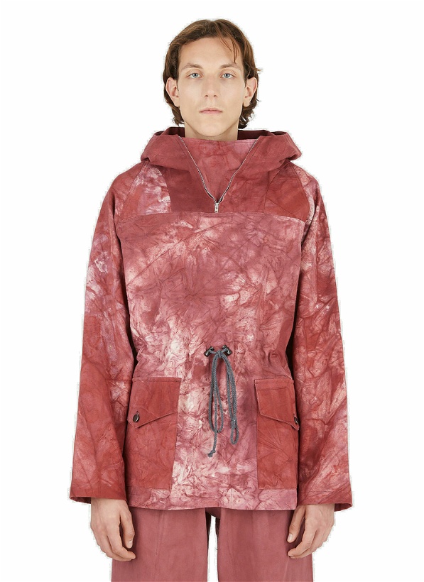 Photo: Marbled Pullover Parka Jacket in Red