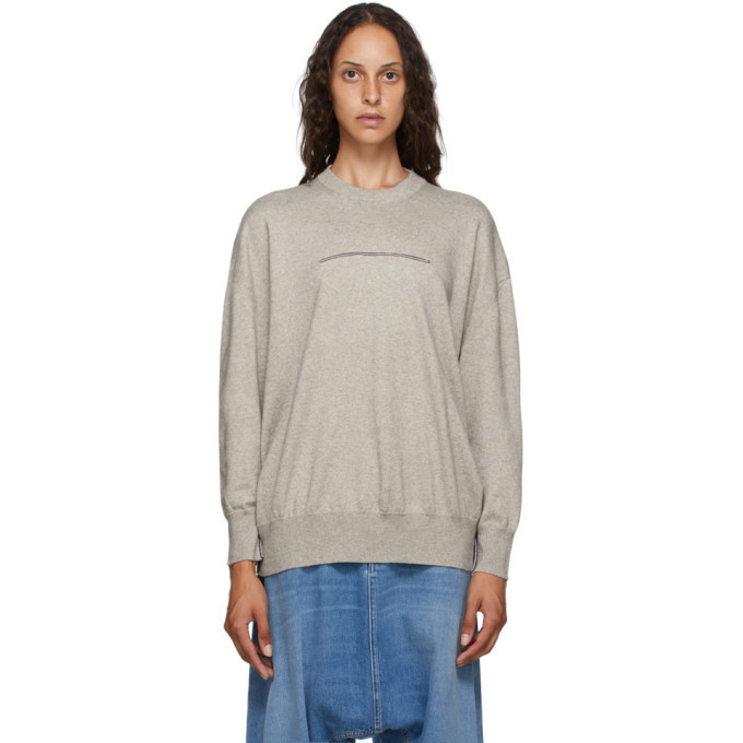 Photo: MM6 Maison Margiela Grey Cashmere Crewneck