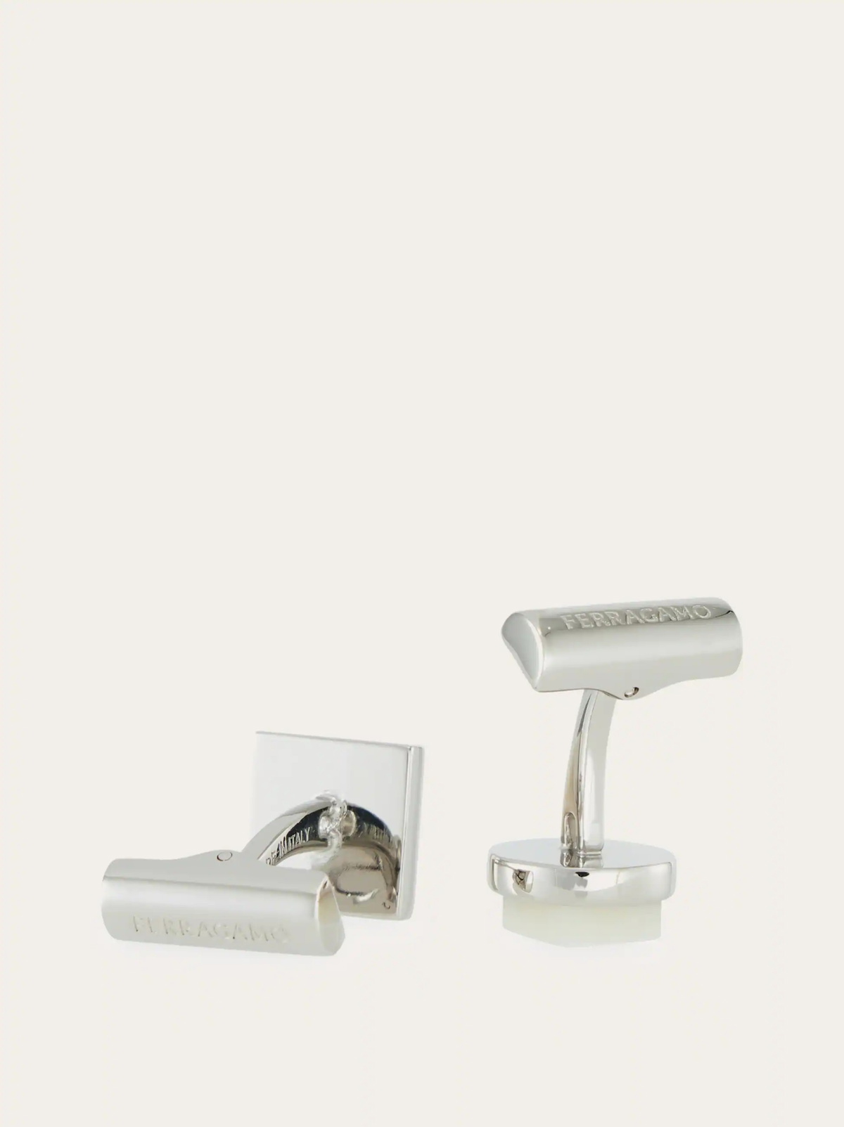 Ferragamo Mens Mother of pearl cufflinks in Silver