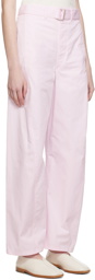 LEMAIRE Pink Light Belt Twisted Trousers