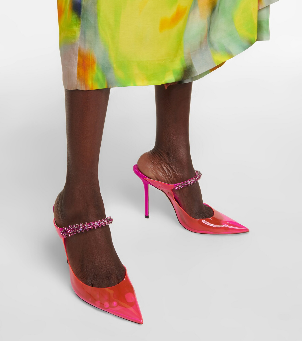 JIMMY CHOO 2点　まいまい Jimmy Choo Isa 95MM Crystal-Embellished Mesh Pumps | Saks