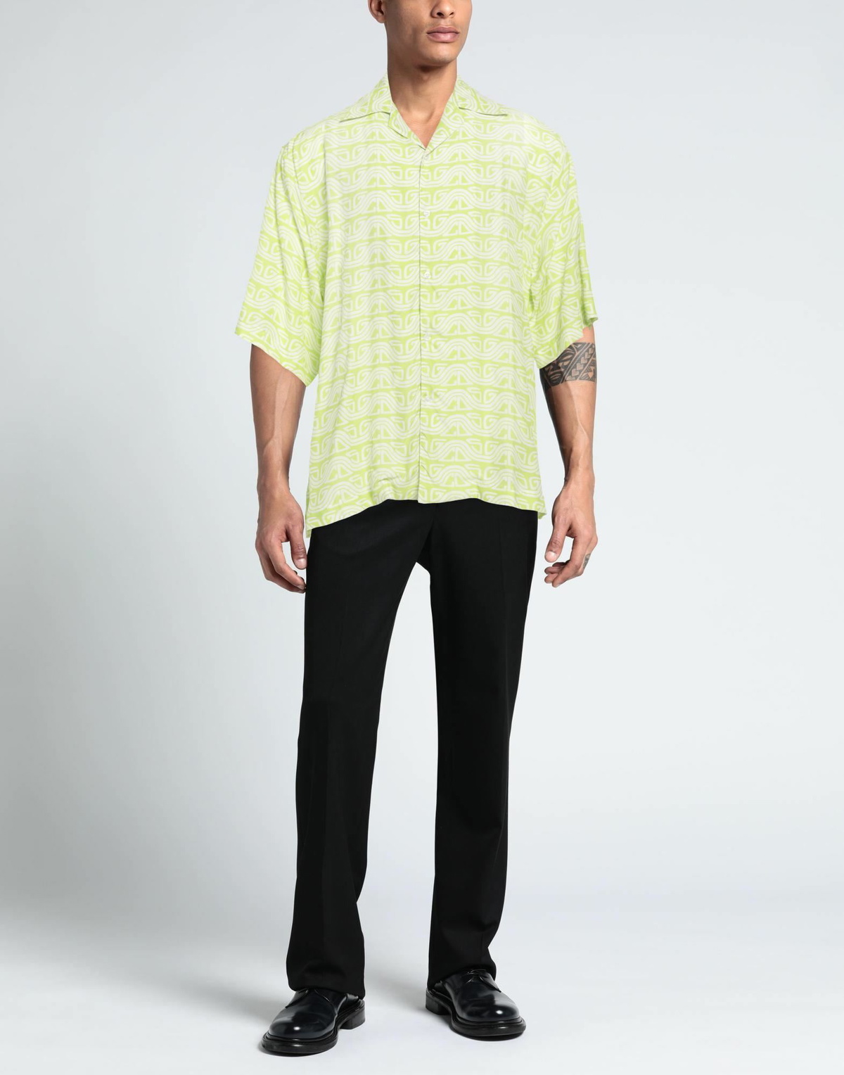 Gcds Mens Shirt Lime in Green