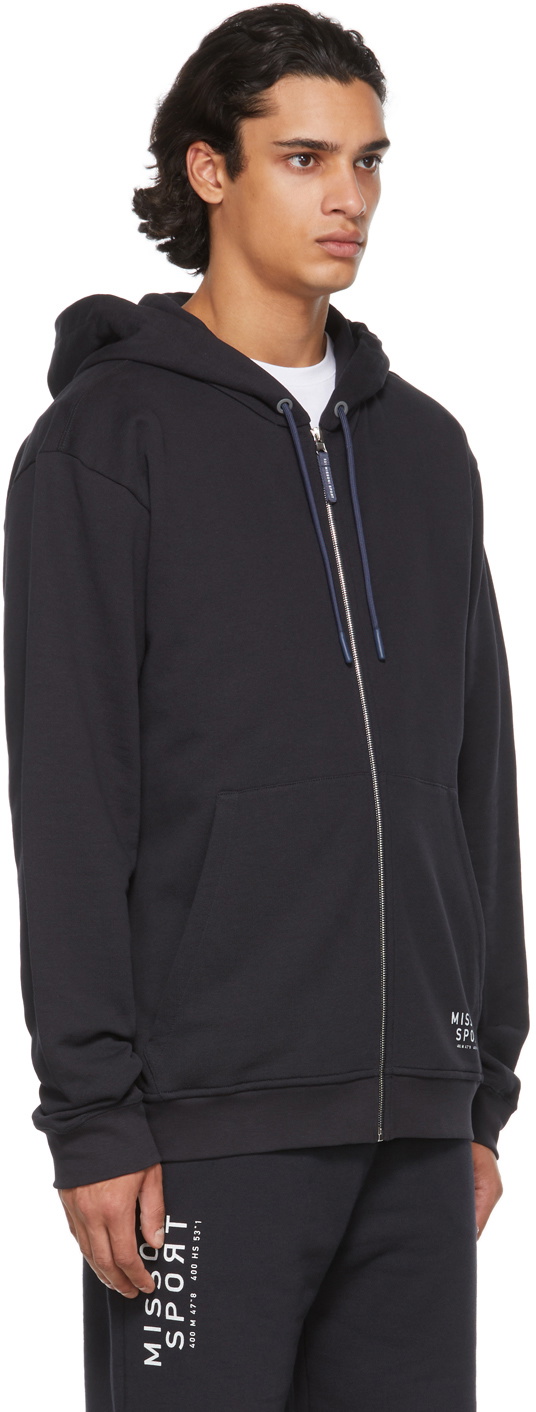 Missoni Sport Navy Zip Hoodie