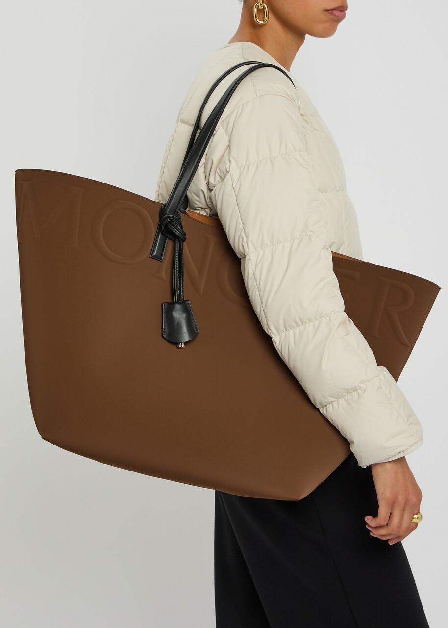 Moncler Very Large Rubberised Tote bag - Brown Dark - One Size
