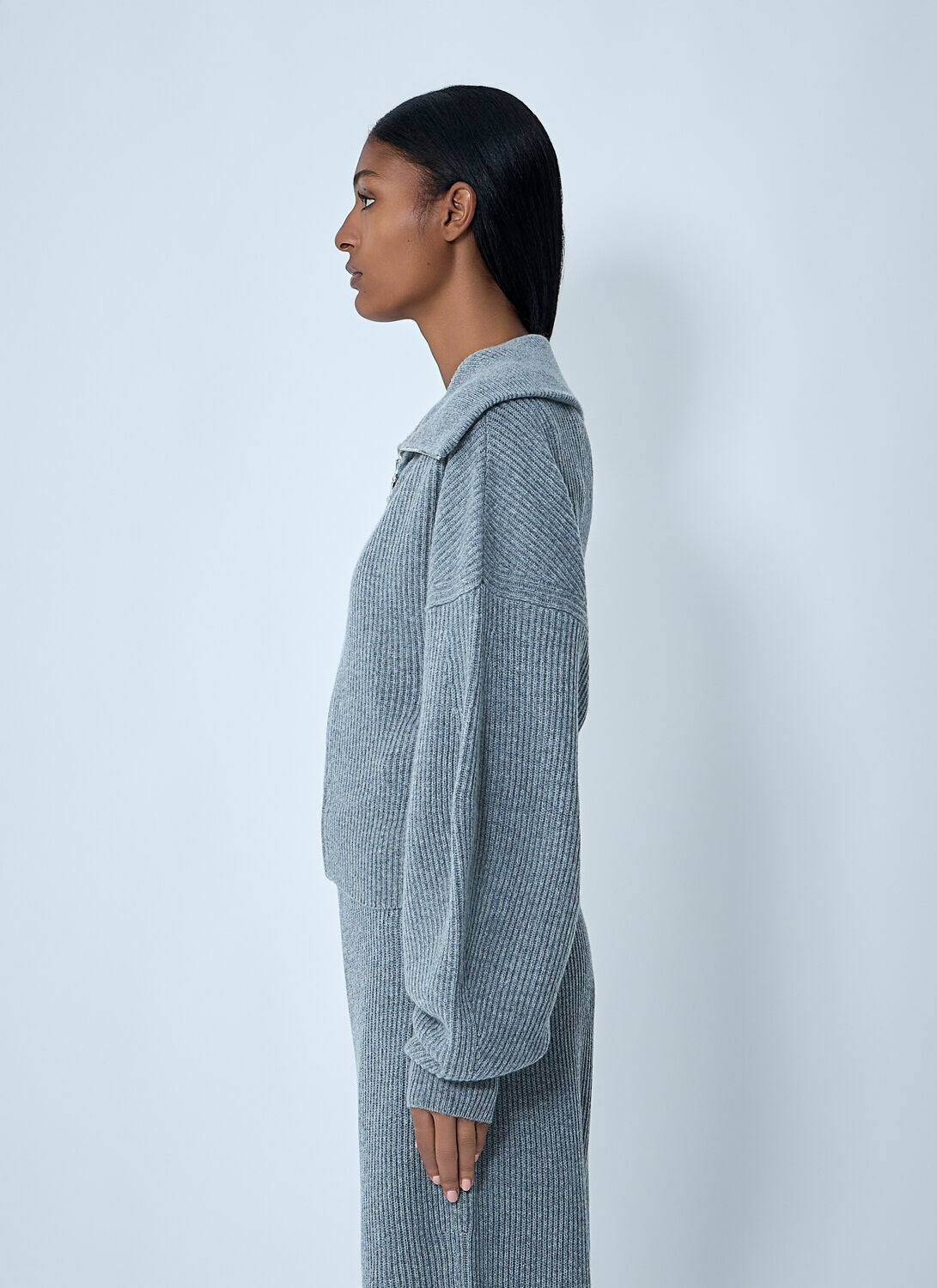 Sportmax Wool-Blend Zip-Up Sweater