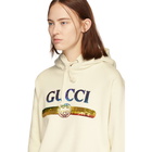 Gucci Off-White Sequin Logo Hoodie