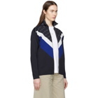 Stella McCartney Navy Monogram Zip-Up Jacket