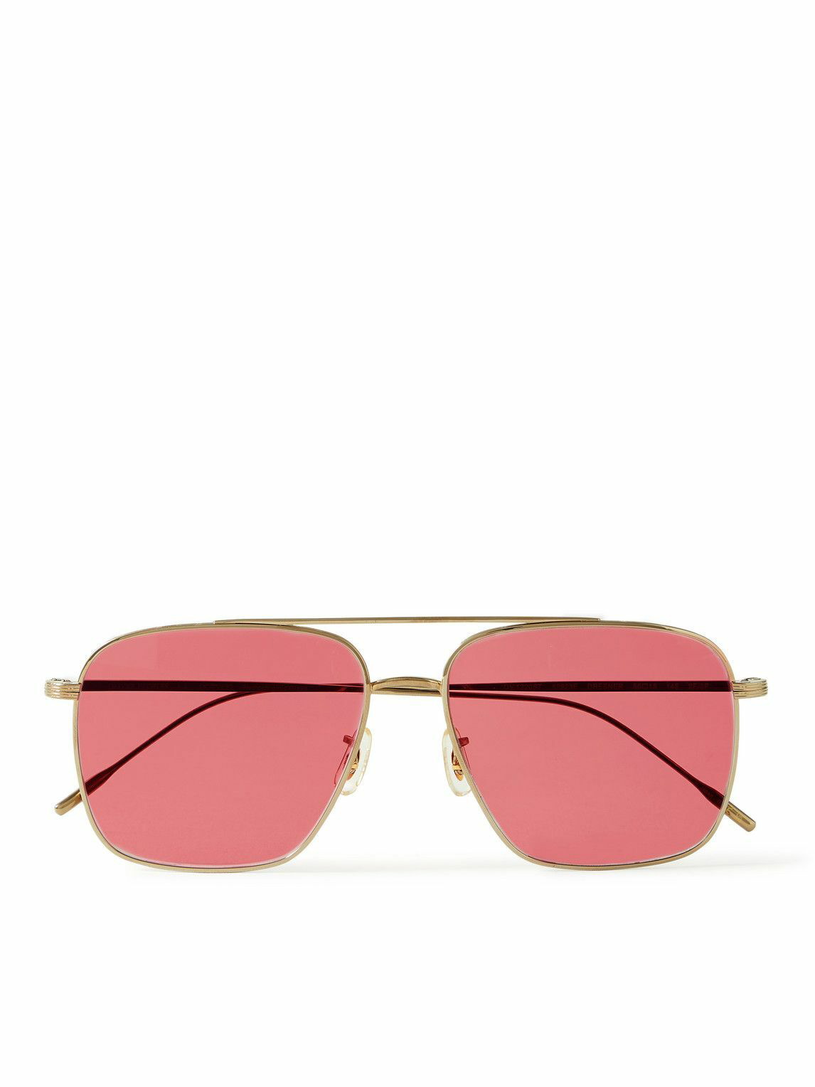 Oliver Peoples - Dresner Aviator-Style Gold-Tone Sunglasses Oliver Peoples