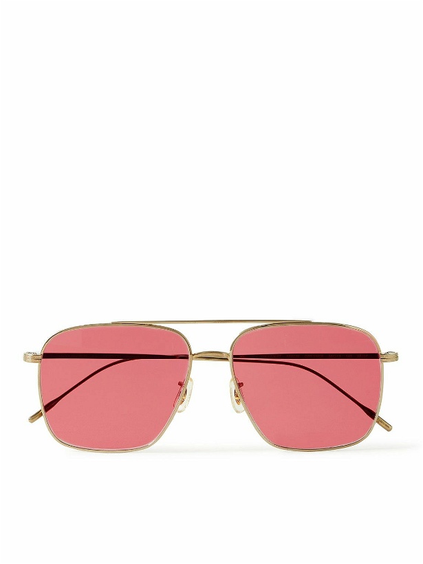 Photo: Oliver Peoples - Dresner Aviator-Style Gold-Tone Sunglasses