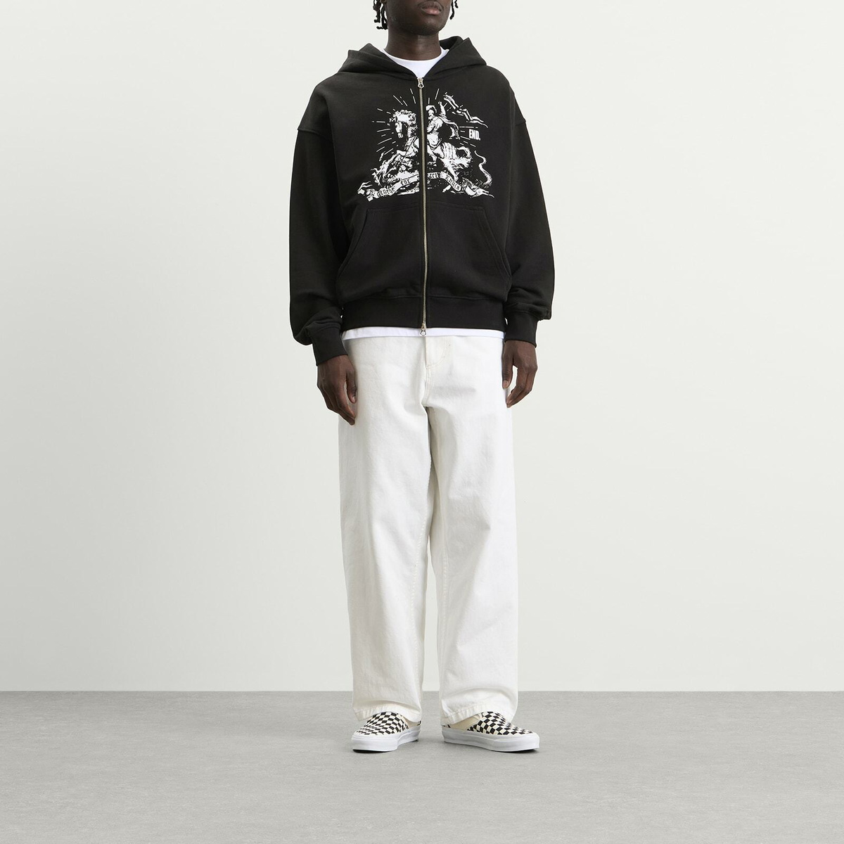 END. Soho Zip Hoodie in Black