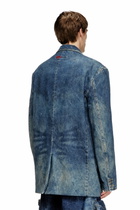 Diesel Blazer in hand-treated dirty denim - Denim Jackets - Unisex - Blue