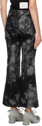 Feng Chen Wang Black Jacquard Jeans