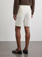 Ralph Lauren Purple label - Straight-Leg Pleated Linen Shorts - Neutrals