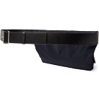 CALVIN KLEIN 205W39NYC - Leather-Trimmed Embroidered Shell Belt Bag - Men - Navy