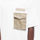 Comme des Garçons Homme Men's Dyed Pocket T-Shirt in White