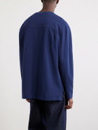 Noah - Cotton-Piqué Sweater - Blue