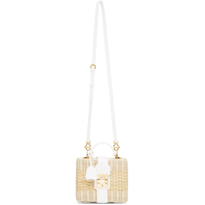 Photo: Mark Cross White Rattan Harley Top Handle Bag