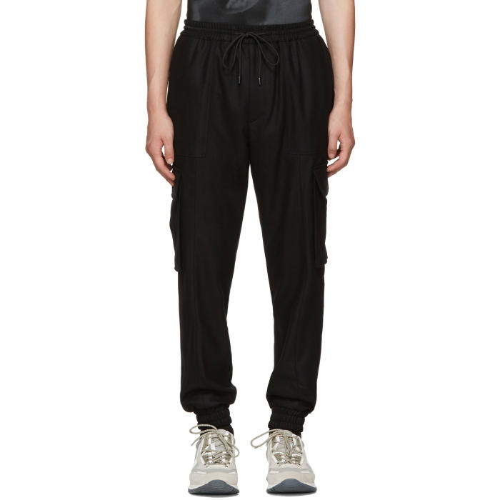 Photo: Juun.J Black Wool Cargo Pants