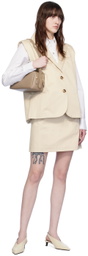 Elleme Beige Sleeveless Blazer