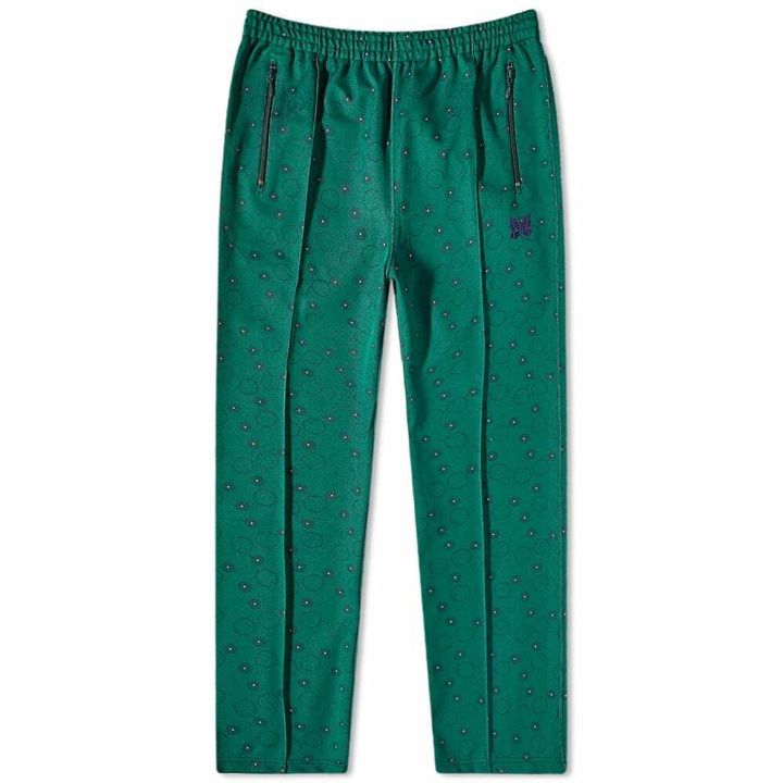 Photo: Needles Men's Poly Jacquard Patterned Track Pant in Green