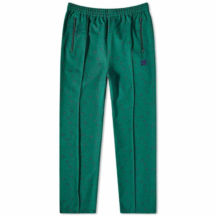 Photo: Needles Men's Poly Jacquard Patterned Track Pant in Green