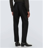 Saint Laurent Wool and silk straight pants