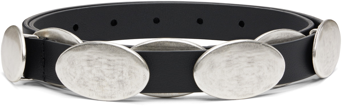 Anderson's Black Slim Nappa Calf Leather Belt
