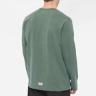 Nigel Cabourn Men's Long Sleeve Embroidered Arrow T-Shirt in Sports Green