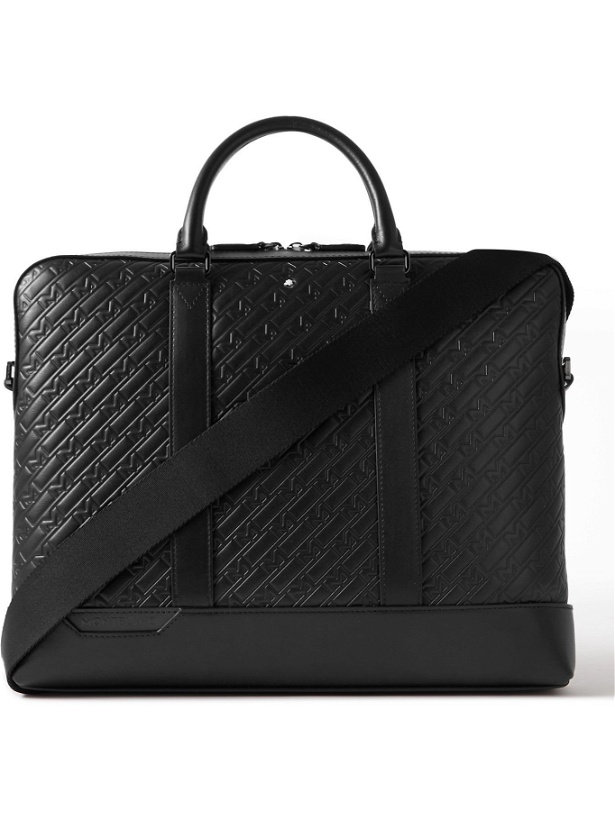 Photo: Montblanc - Logo-Debossed Leather Briefcase