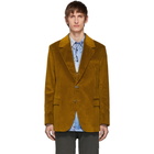 Acne Studios Yellow Corduroy Suit Blazer