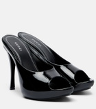 Gucci Viv patent leather platform mules